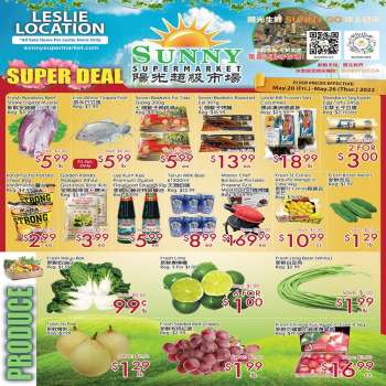 Sunny Foodmart Flyer - May 20, 2022 - May 26, 2022.