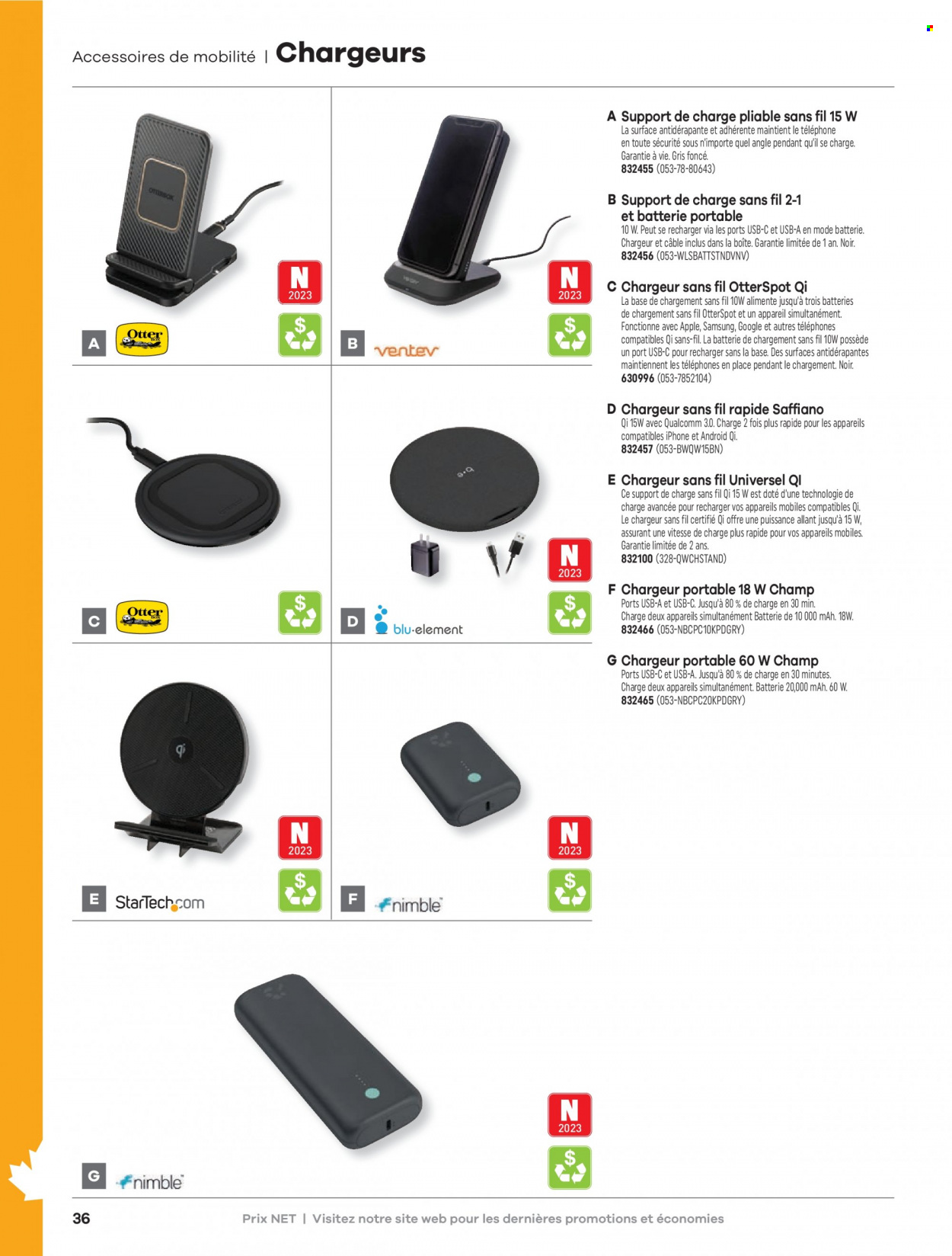 thumbnail - Circulaire Hamster - Produits soldés - Apple, Samsung, smartphone, téléphone, chargeur sans fil, iPhone. Page 38.