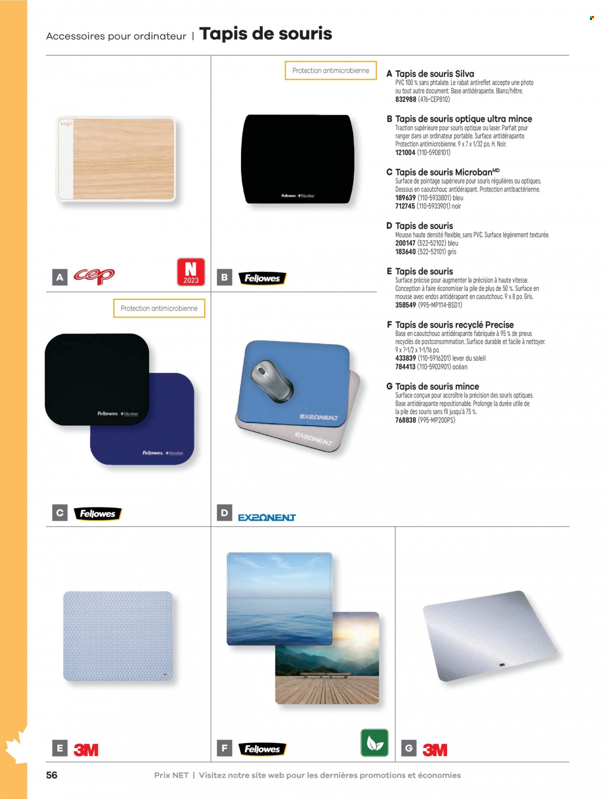 thumbnail - Circulaire Hamster - Produits soldés - ordinateur portable, souris sans fil, tapis de souris. Page 58.
