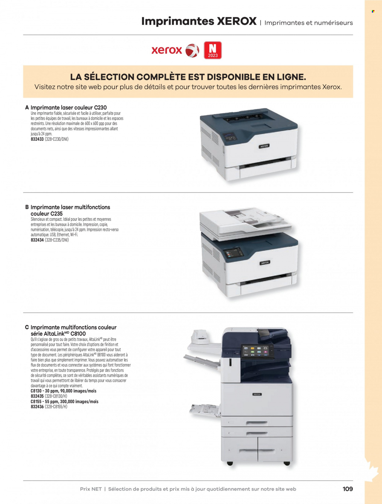 thumbnail - Circulaire Hamster - Produits soldés - imprimante multifonctions. Page 111.