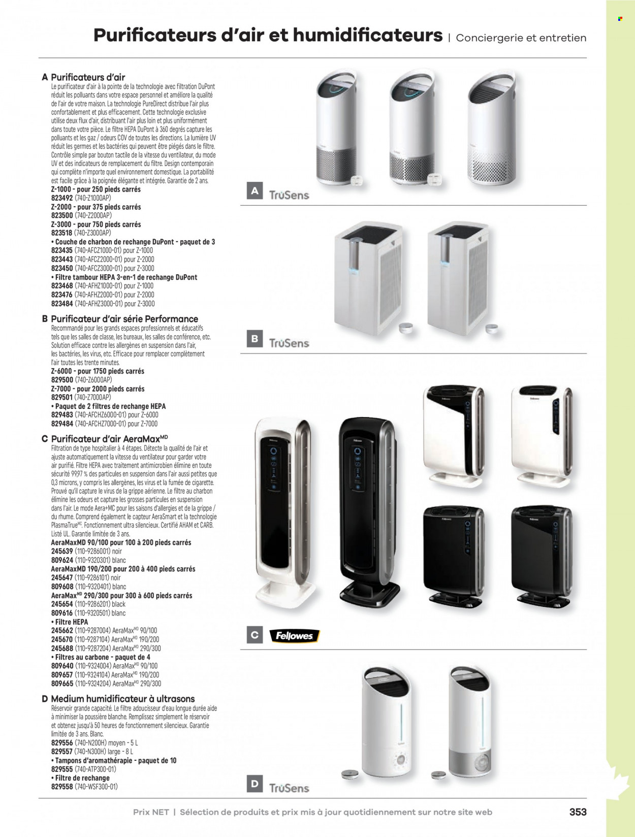 thumbnail - Circulaire Hamster - Produits soldés - ventilateur, humidificateur, filtre de rechange. Page 355.