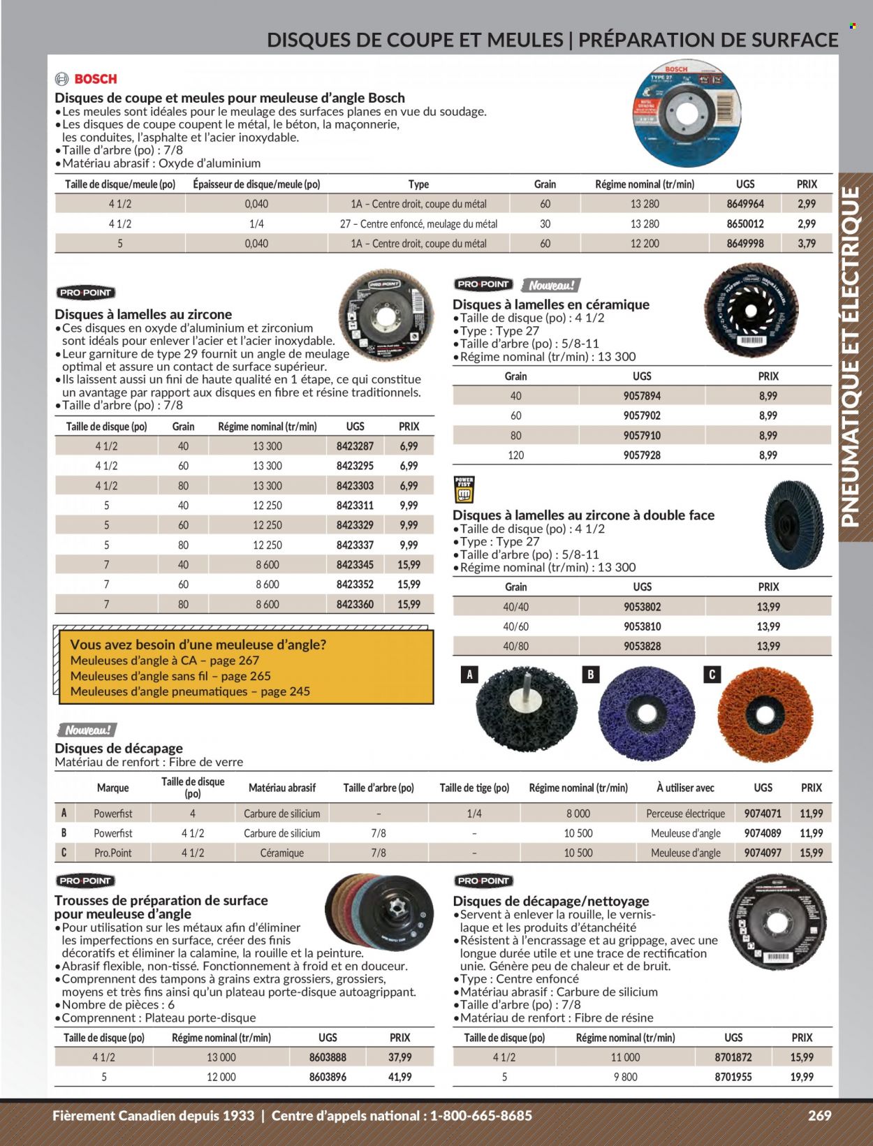thumbnail - Circulaire Princess Auto - Produits soldés - Bosch, perceuse, meuleuse, meuleuse d'angle. Page 275.