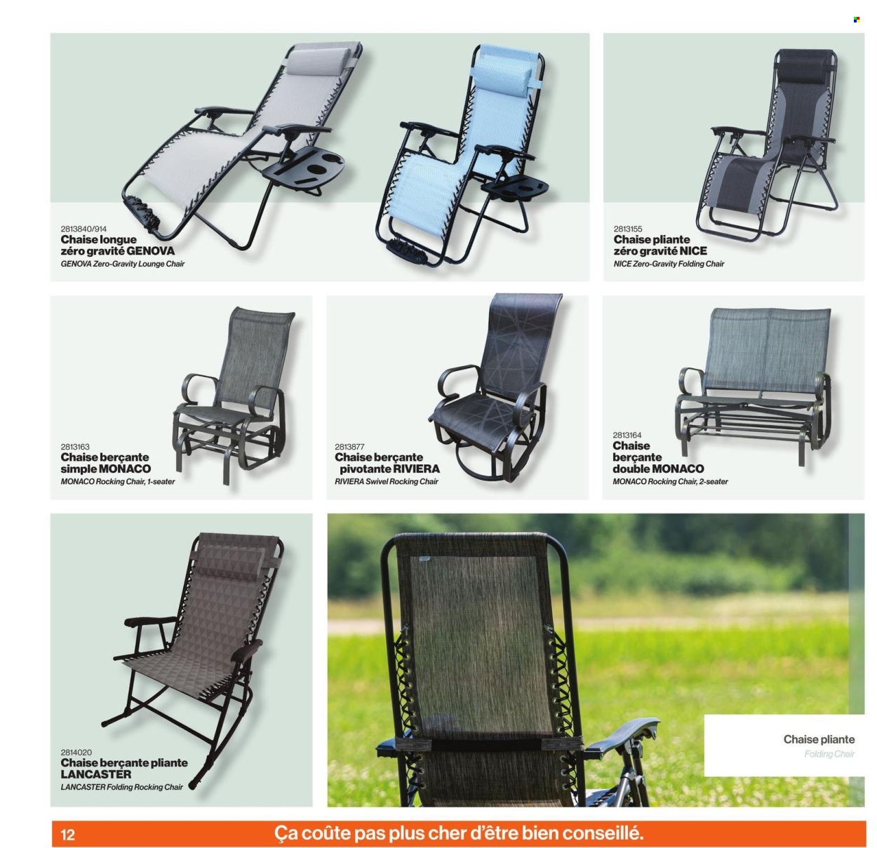 thumbnail - Circulaire Patrick Morin - 04 Avril 2024 - 31 Juillet 2024 - Produits soldés - chaise pliante, chaise, chaise longue, chaise berçante. Page 13.