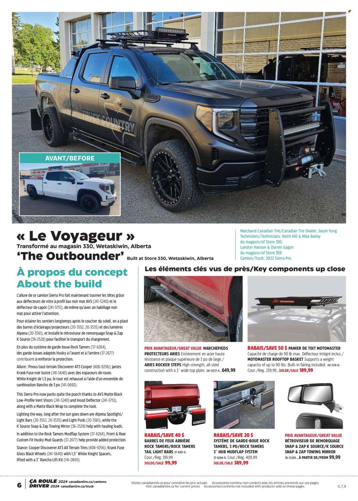 thumbnail - Circulaire Canadian Tire - 11 Avril 2024 - 01 Mai 2024 - Produits soldés - panier, basket, camion, plafonnier, pneus. Page 6.