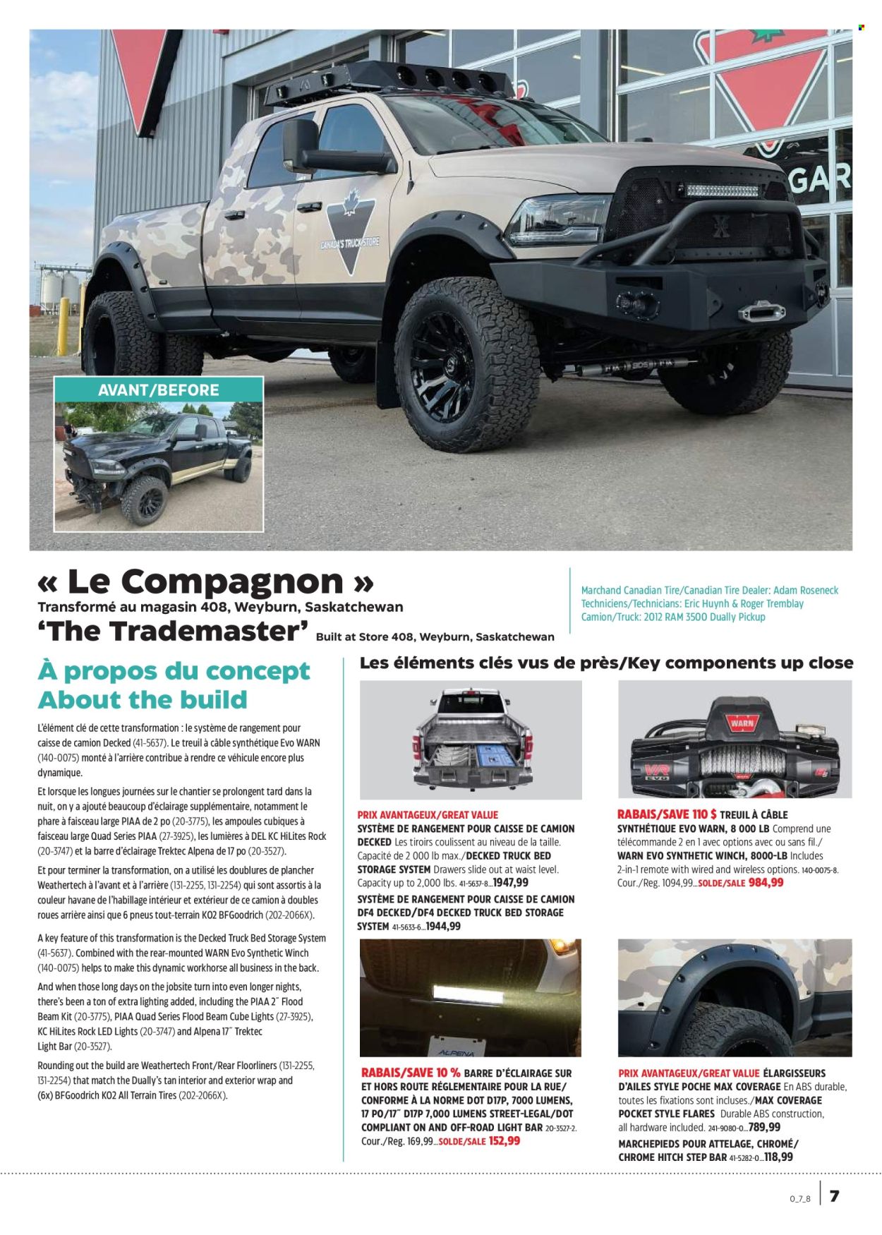 thumbnail - Circulaire Canadian Tire - 11 Avril 2024 - 01 Mai 2024 - Produits soldés - coffret, quad, treuil, camion, pneus. Page 7.