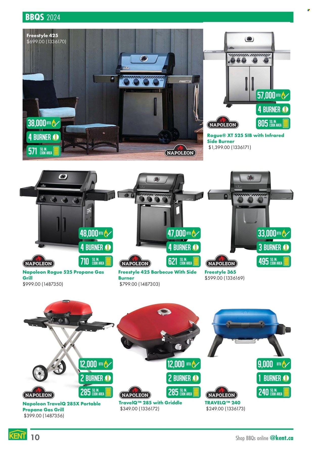 thumbnail - Circulaire Kent - 18 Avril 2024 - 29 Mai 2024 - Produits soldés - grill, barbecue. Page 10.