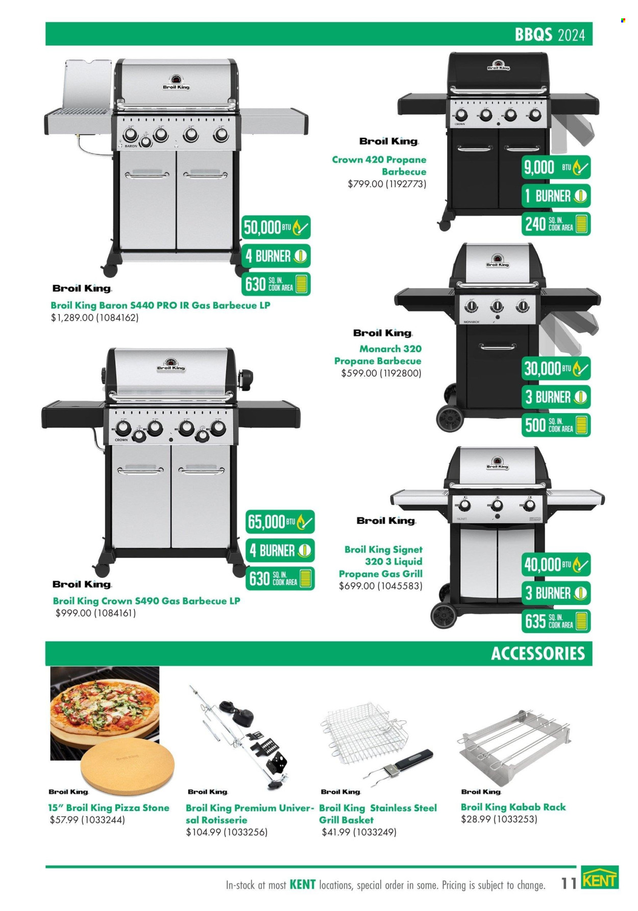thumbnail - Circulaire Kent - 18 Avril 2024 - 29 Mai 2024 - Produits soldés - grill, barbecue. Page 11.