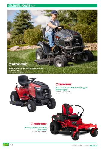 thumbnail - Tondeuses à garon, tracteurs, aérateurs et équipment de jardinage