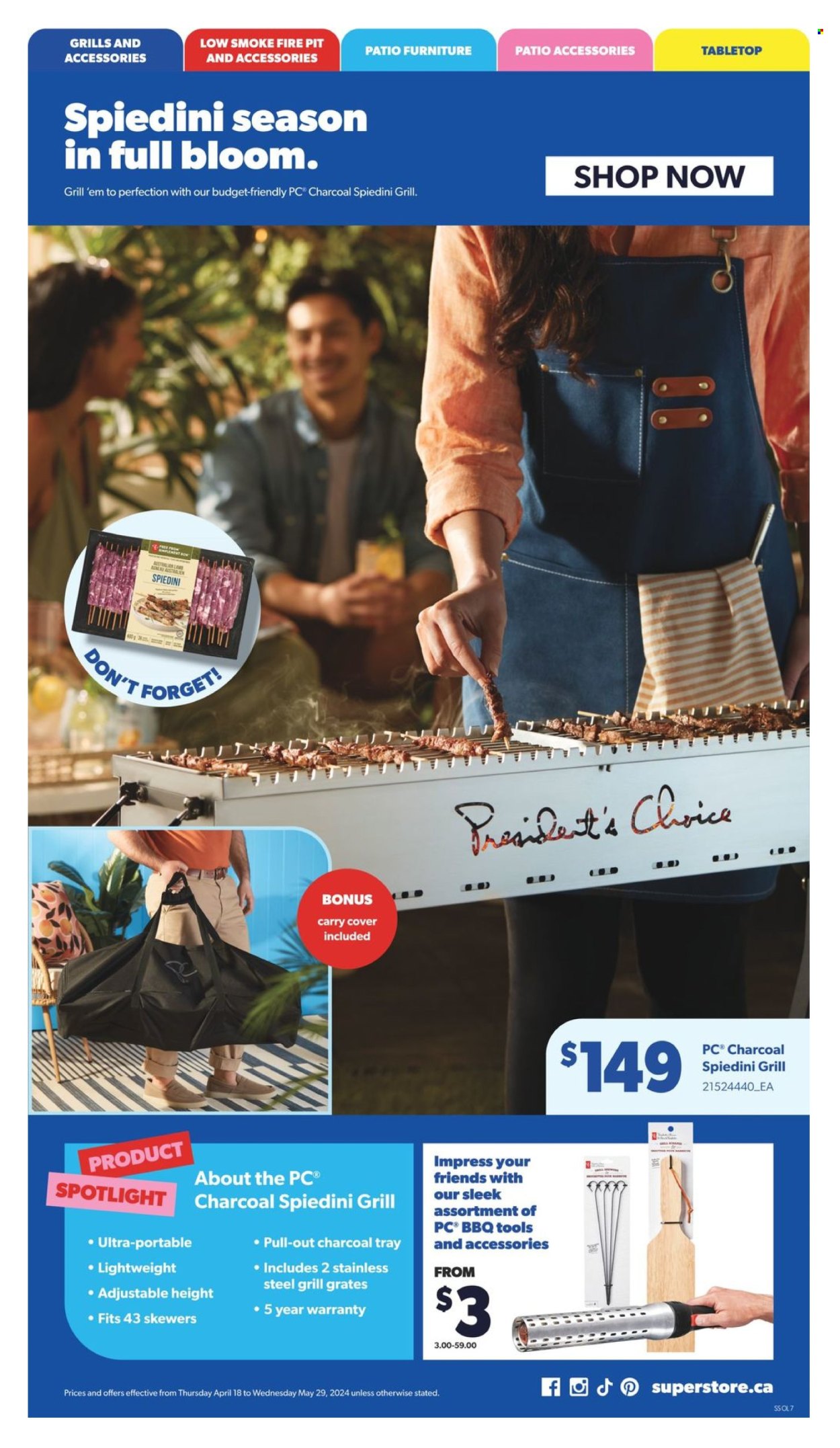 thumbnail - Circulaire Real Canadian Superstore - 18 Avril 2024 - 29 Mai 2024 - Produits soldés - grill. Page 7.