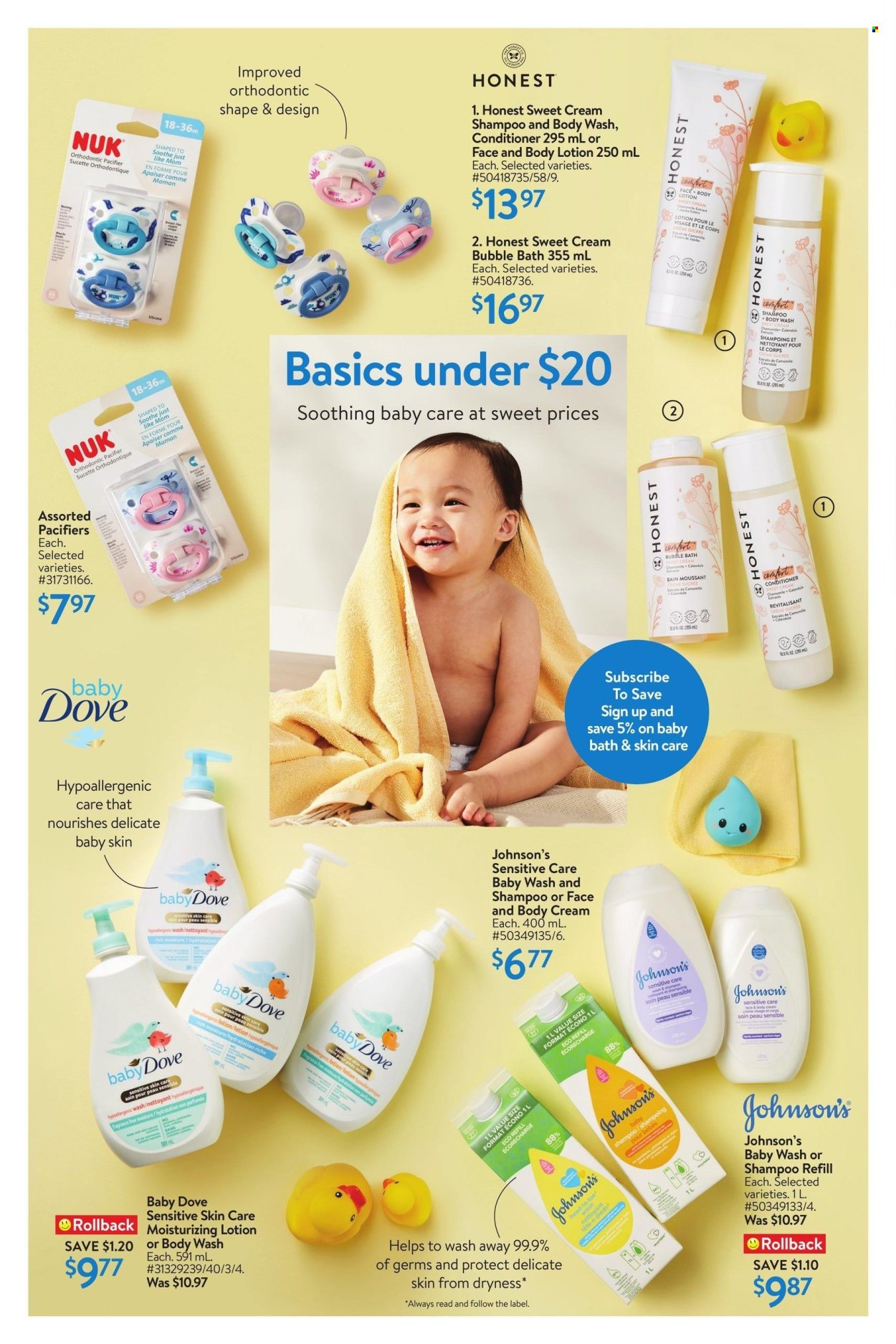 thumbnail - Circulaire Walmart - 18 Avril 2024 - 01 Mai 2024 - Produits soldés - shampooing, Dove, Baby Dove, lotion pour le corps. Page 7.