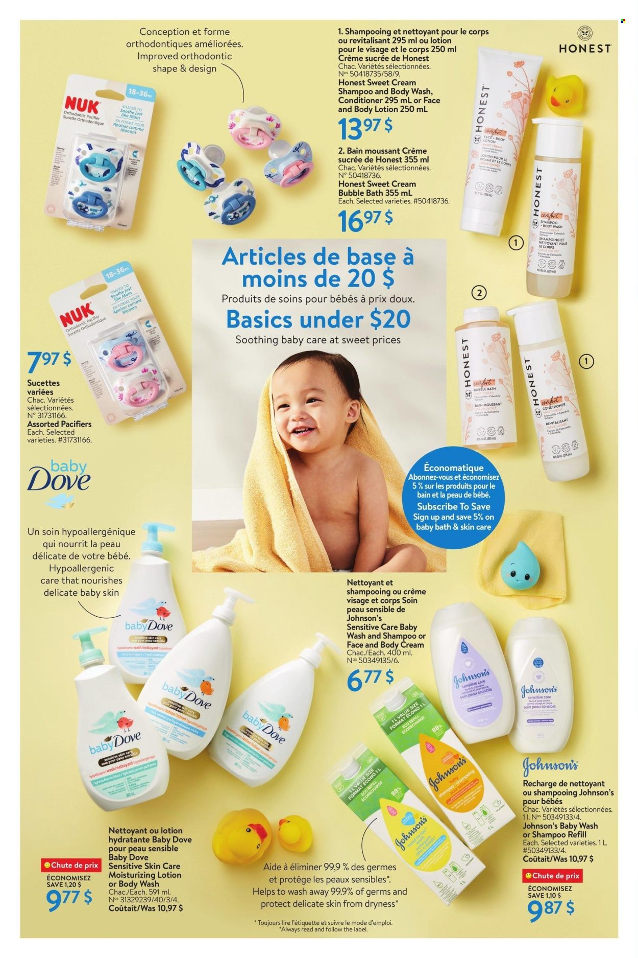 thumbnail - Circulaire Walmart - 18 Avril 2024 - 01 Mai 2024 - Produits soldés - Dove, Baby Dove, shampooing, lotion pour le corps. Page 7.