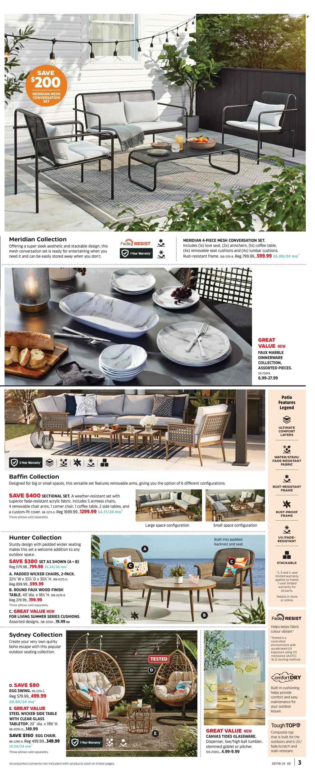 thumbnail - Circulaire Canadian Tire - 26 Avril 2024 - 16 Mai 2024 - Produits soldés - Finish, table. Page 3.