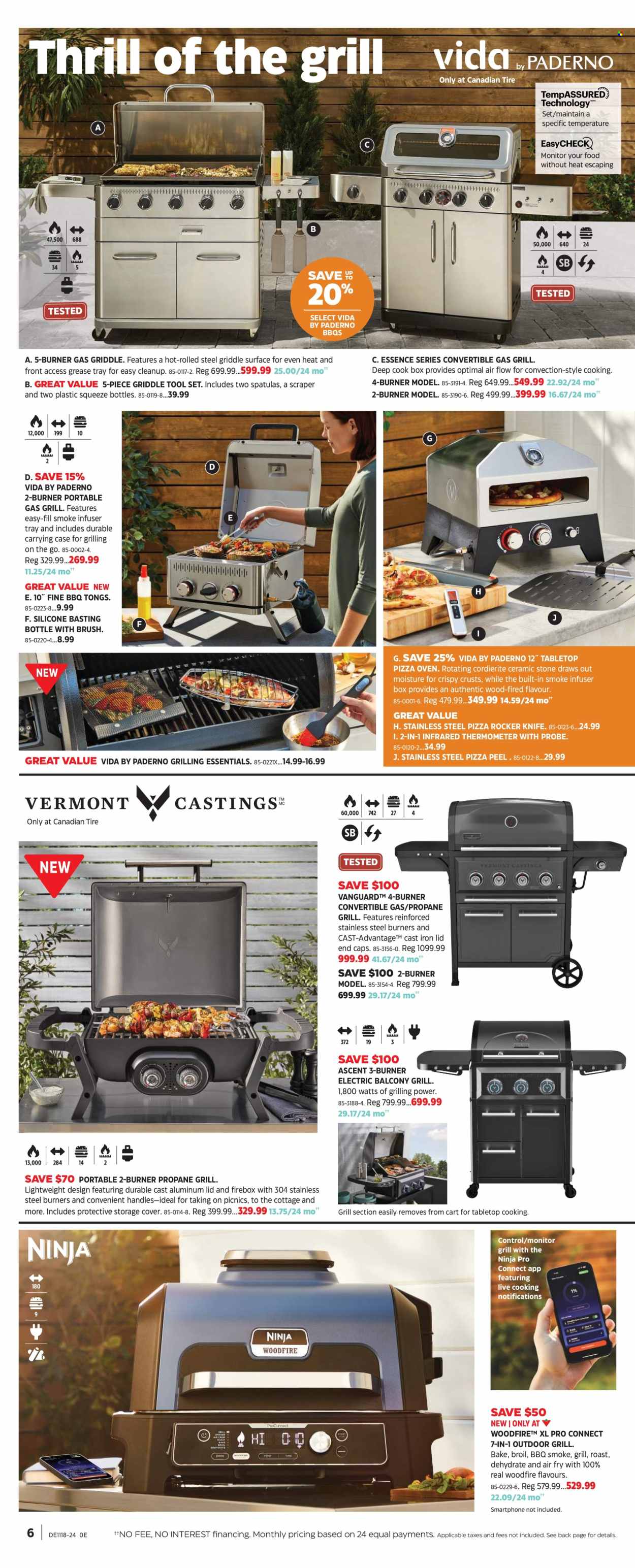thumbnail - Circulaire Canadian Tire - 26 Avril 2024 - 16 Mai 2024 - Produits soldés - smartphone, tongs, grill. Page 6.
