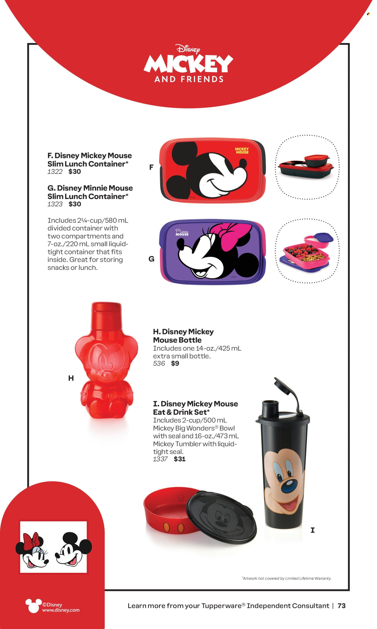 thumbnail - Circulaire Tupperware - Produits soldés - Disney. Page 73.