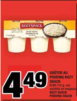 GOÛTER AU POUDING KOZY SHACK