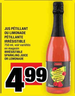 Jus Pétillant ou Limonade Pétillante Irrésistible