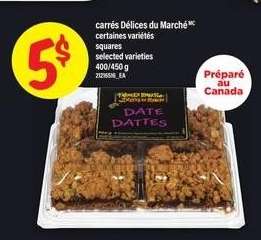 CARRÉS DÉLICES DU MARCHÉ