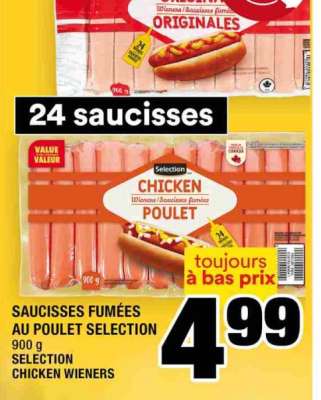 SAUCISSES FUMÉES AU POULET SELECTION