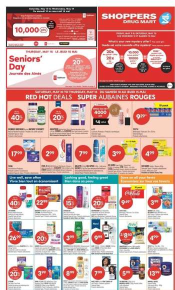 Circulaire Shoppers Drug Mart - 10 Mai 2025 - 15 Mai 2025.
