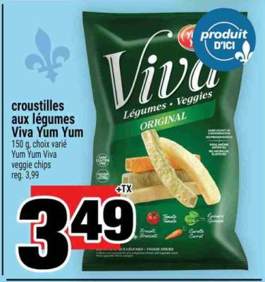 CROUSTILLES AUX LÉGUMES VIVA YUM YUM