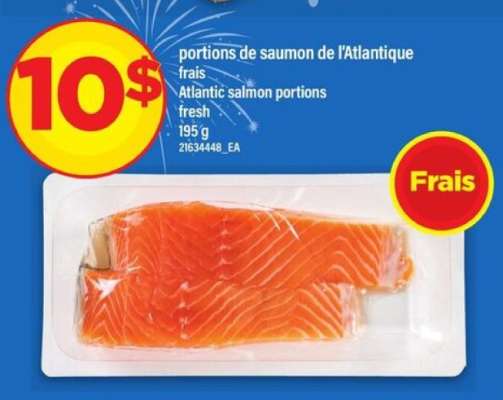 portions de saumon de l'Atlantique