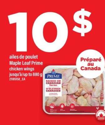 ailes de poulet Maple Leaf Prime chicken wings