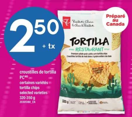 Croustilles de tortilla PC