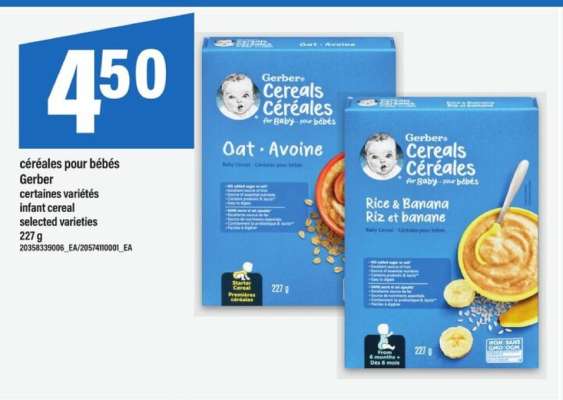 céréales pour bébés