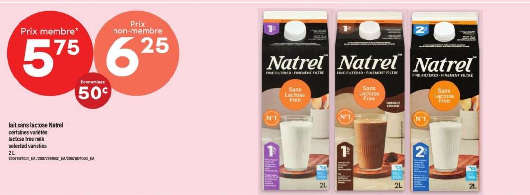 Natrel Lait sans lactose