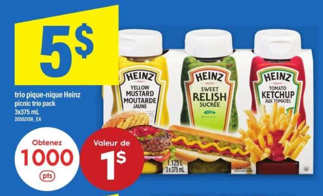 trio pique-nique Heinz picnic trio pack