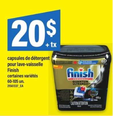 CAPSULES DE DÉTERGENT POUR LAVE-VAISSELLE FINISH
