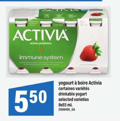 yogourt à boire Activia