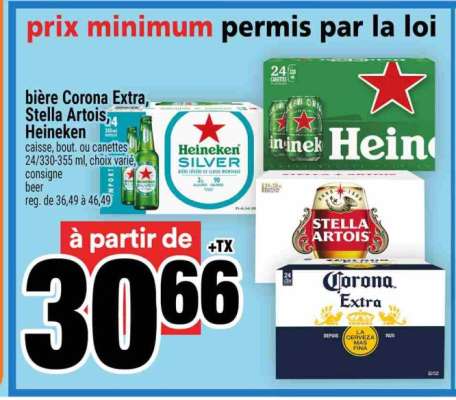bière Corona Extra, Stella Artois, Heineken