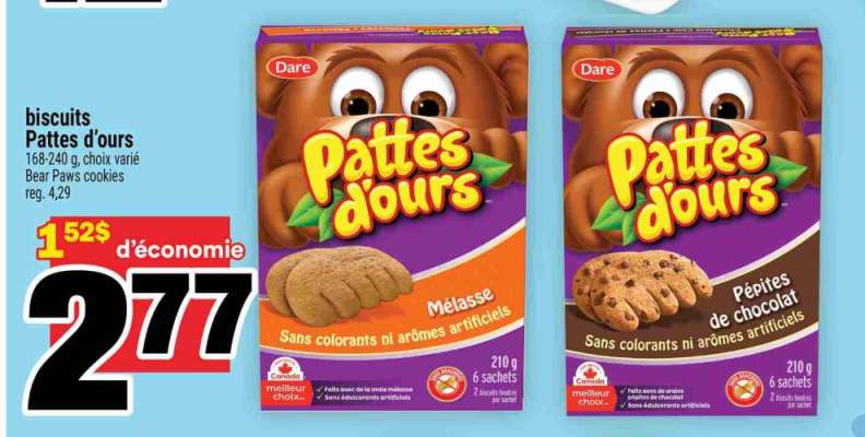 biscuits Pattes d'ours