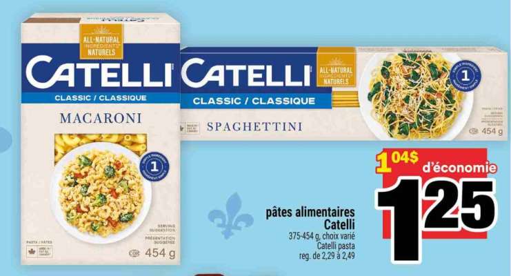 PÂTES ALIMENTAIRES CATELLI