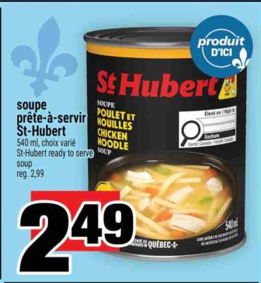SOUPE PRÊTE-À-SERVIR ST-HUBERT