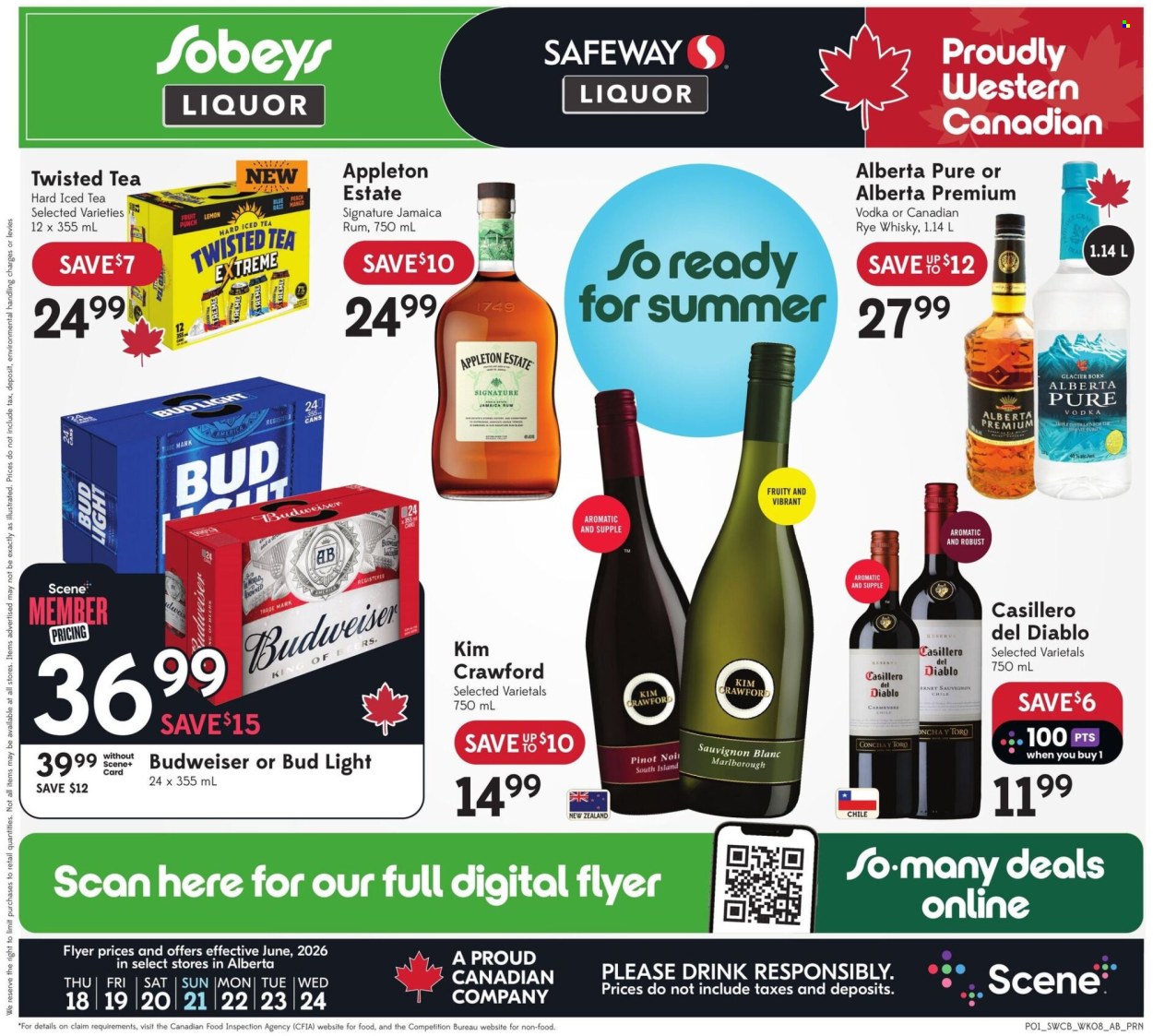 Circulaire Sobeys Liquor - 18 Juin 2026 - 24 Juin 2026. Page 1
