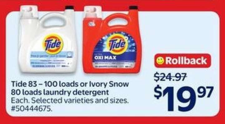 Tide or Ivory Snow Laundry Detergent