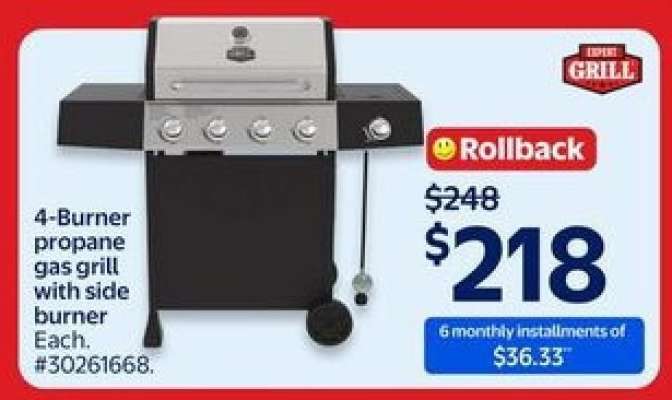 4-Burner Propane Gas Grill