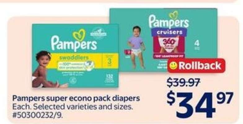 Pampers super econo pack diapers