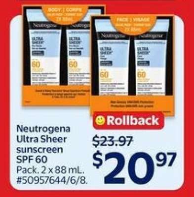 Neutrogena Ultra Sheer Sunscreen SPF 60