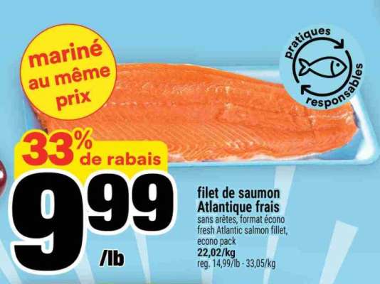 FILET DE SAUMON ATLANTIQUE FRAIS