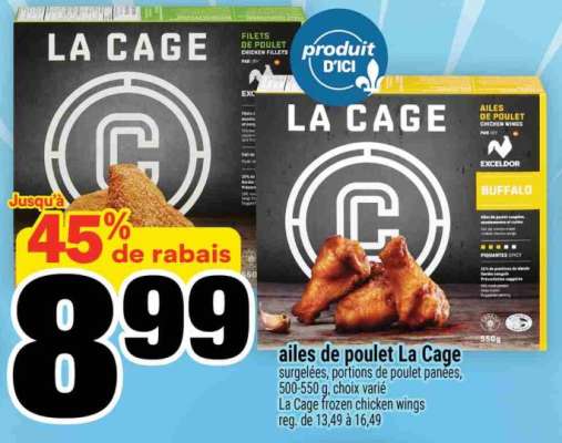 ailes de poulet La Cage