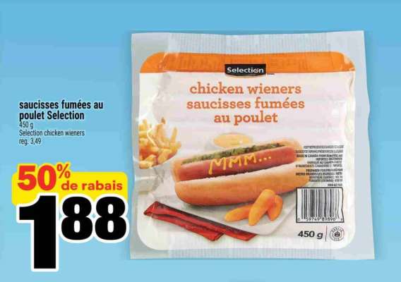 SAUCISSES FUMÉES AU POULET SELECTION