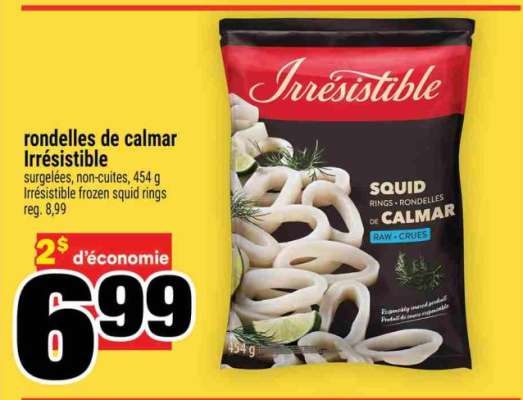 rondelles de calmar Irrésistible