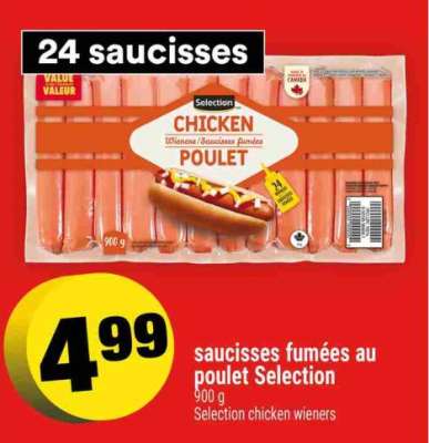 SAUCISSES FUMÉES AU POULET SELECTION