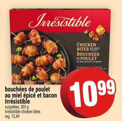 bouchées de poulet au miel épicé et bacon Irrésistible