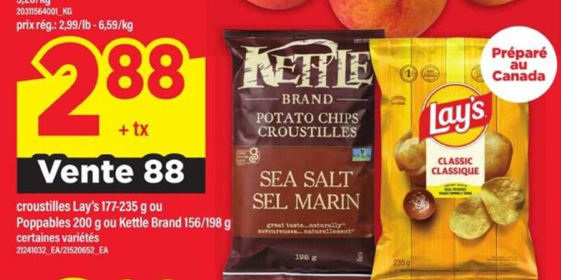 croustilles Lay's ou Kettle Brand