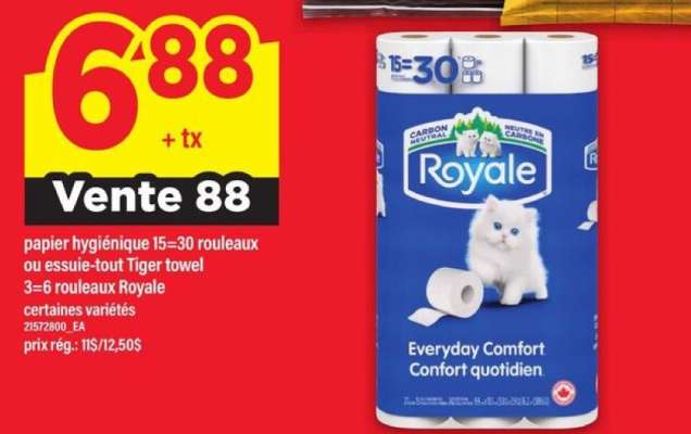 Royale papier hygiénique ou essuie-tout Tiger towel