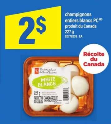 champignons entiers blancs PC